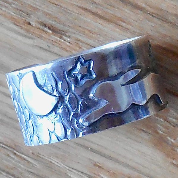 Bague lièvre du Lincolnshire - argent sterling