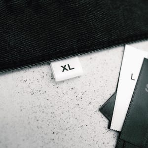 4,000 Custom Size Labels (woven edges, fabric labels, sew-in custom care labels, garment labels)