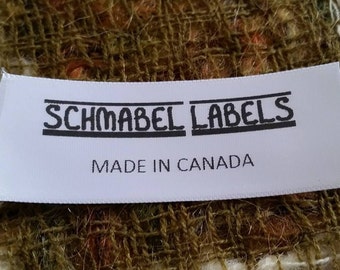 100 Custom Clothing Labels - Silky Satin with FREE cutting - Woven Edges, Fabric Labels, sew-in custom care labels, garment labels