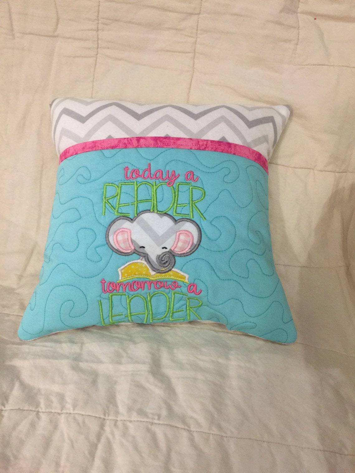 Reading pillow cover / pocket pillow cover Etsy