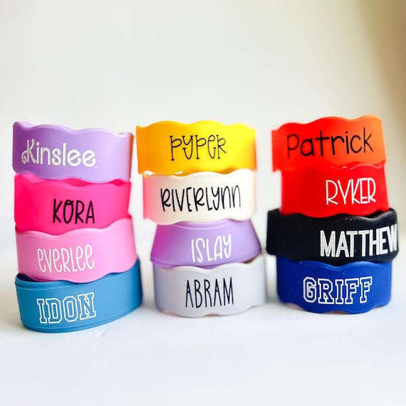 Silicone Cup Label, Baby Bottle Label, Engraved Cup Band, Kids Cup Label, Reusable Label, Permanent Cup Label, Silicone Band, Baby, Daycare