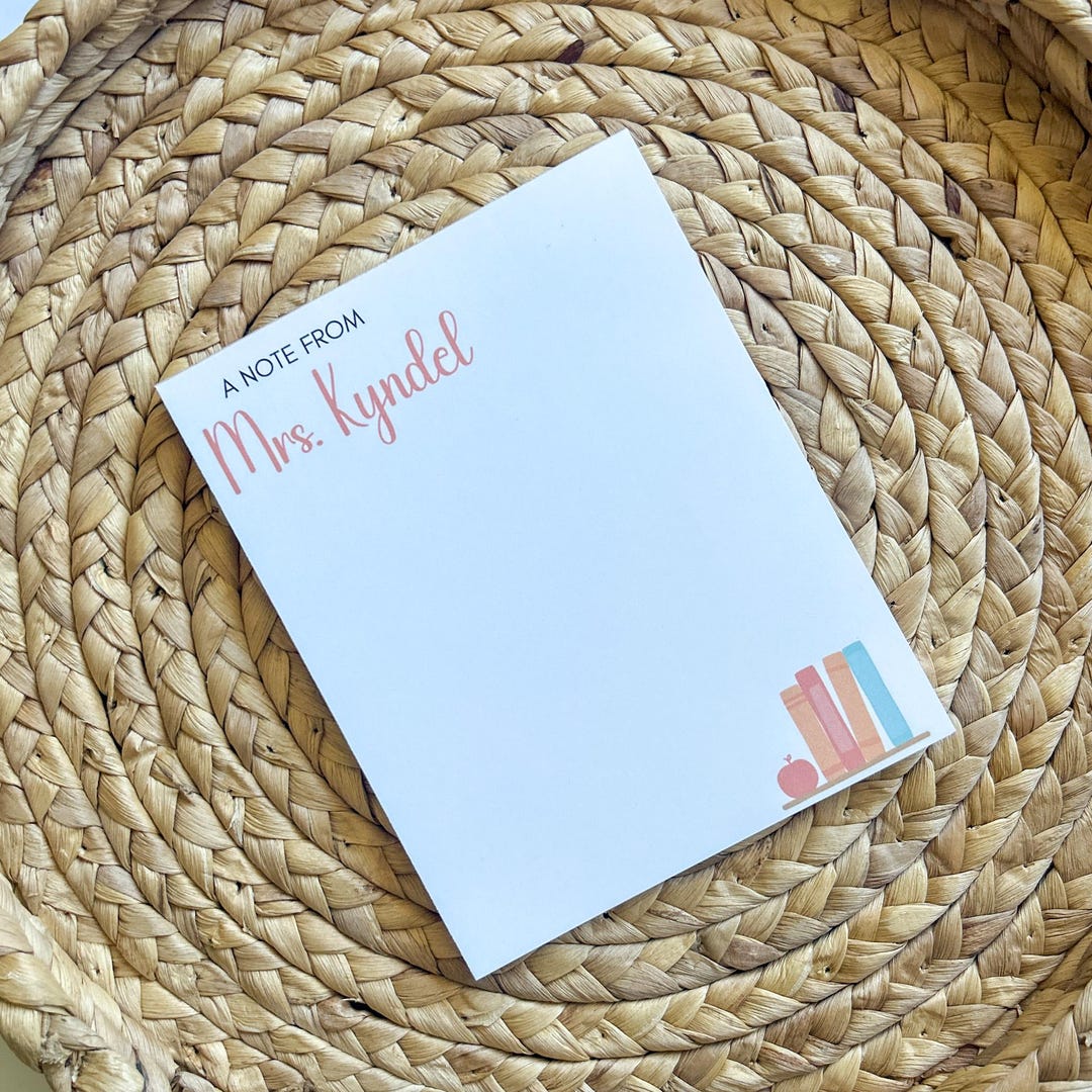 Personalized Teacher Gift, Custom Teacher Notepad, Teacher Appreciation ...
