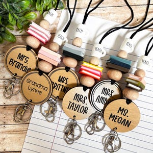 Book Lanyard, Coffee, Librarian, Read lanyard, Teacher lanyard, Rainbow Necklace, Live, Love, Teach