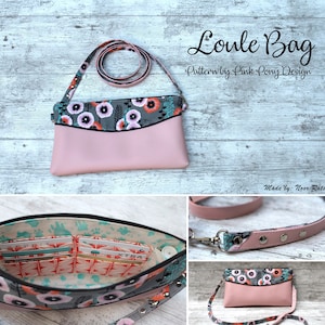 Zipper Bag Pattern Crossbody or Off The Shoulder Handbag Pattern Loule Bag PDF Sewing Pattern image 7