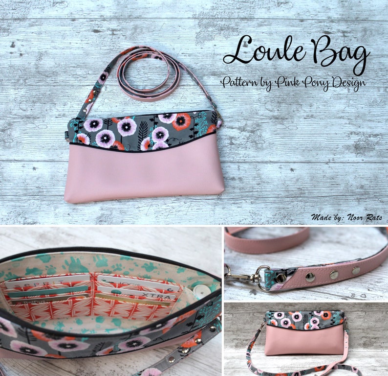 Zipper Bag Pattern Crossbody or Off The Shoulder Handbag Pattern Loule Bag PDF Sewing Pattern image 7