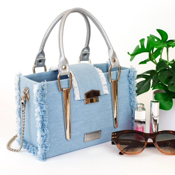 Florence Frayed Bag Sewing Pattern – Fully Templated | Inch & Metric | Instant Download PDF