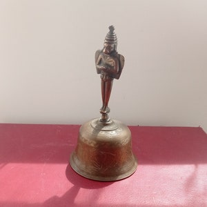 Old Bronze/Brass Hindu Temple Bell - Hanuman