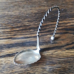 Unusual Norwegian Silver  Caddy Spoon- Marius Hammer - 830 Silver