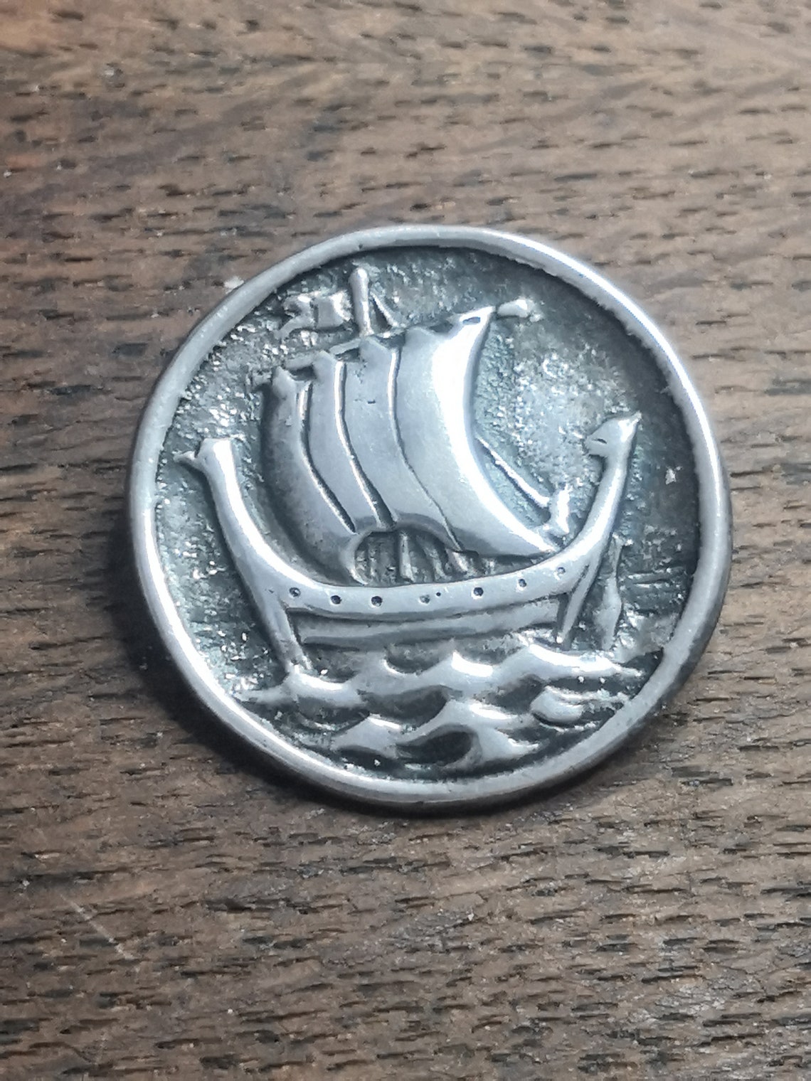 Vintage Silver Longboat Brooch Etsy UK