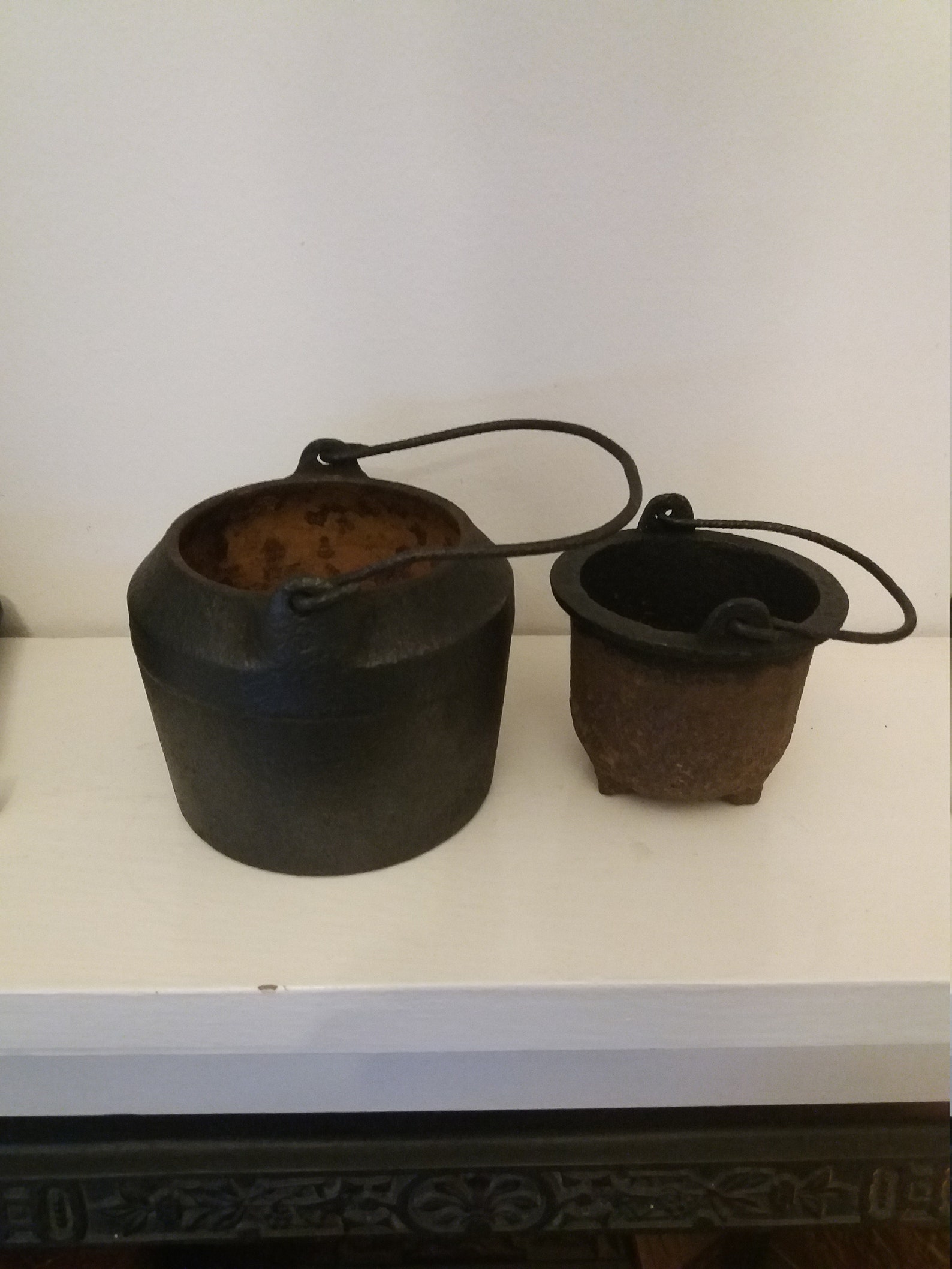 Antique Cast Iron Glue Pot T&C Clark co Etsy