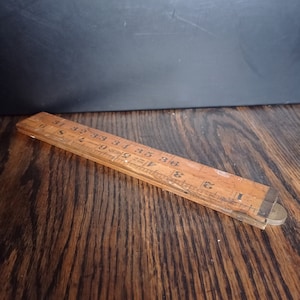 Vintage CK Buchsbaum & Messing 1 Meter Zollstock Nr. 73