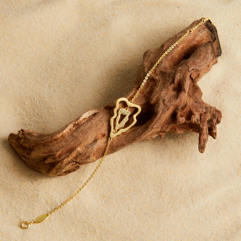 Atlas Luzon Gold Plated Silver Bracelet \u2013 Single Chain Bracelet \u2013 Stoneless Bracelet \u2013 Gold Vermeil Bracelet