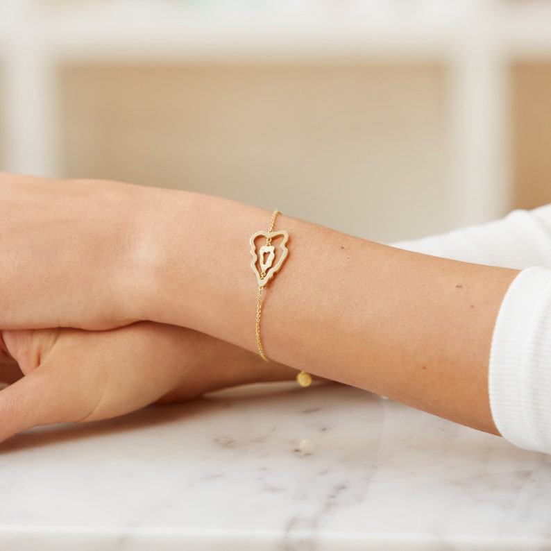 Atlas Luzon Gold Plated Silver Bracelet \u2013 Single Chain Bracelet \u2013 Stoneless Bracelet \u2013 Gold Vermeil Bracelet
