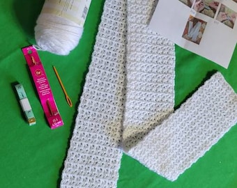 Learn to Crochet Kit for Beginners. Ages 12 and up. Great for teens, retired people, stay at home Moms, etc. Kit includes written pattern.