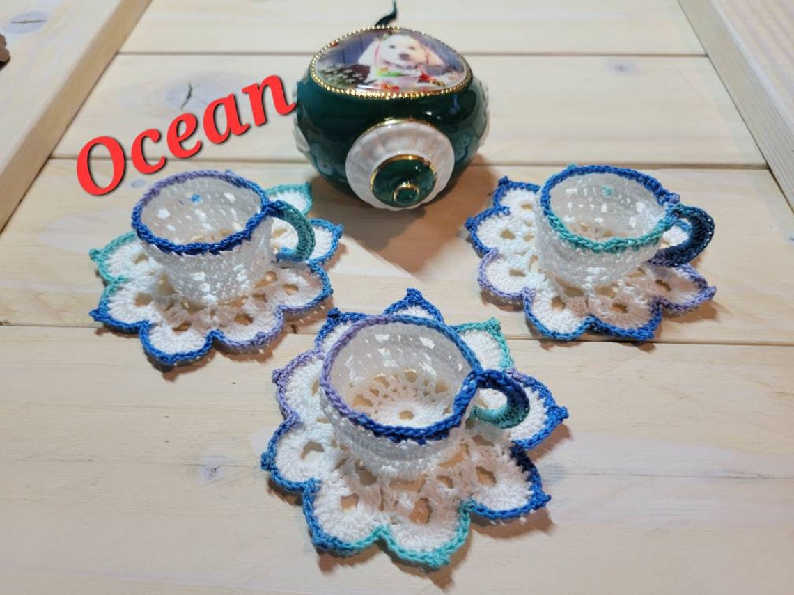 Crochet Sauser Pattern Teacup & Saucer Pattern Crochet Thread - Etsy