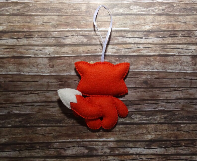 Fox Ornament Wool Felt Orange Fox Woodland Animal Kidsroom - Etsy