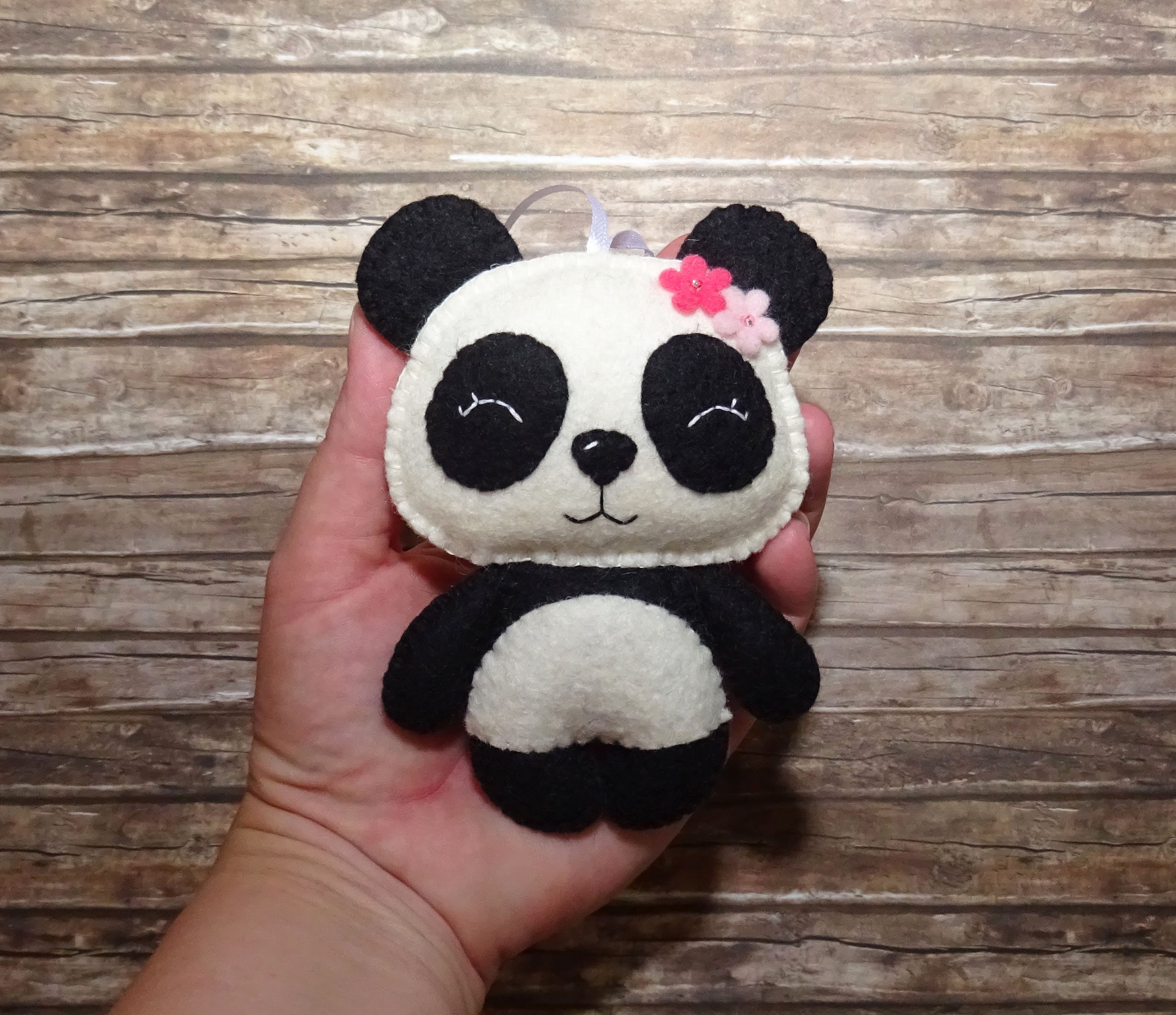 Panda Ornament Wollfilz Panda Pandabär Waldtier | Etsy