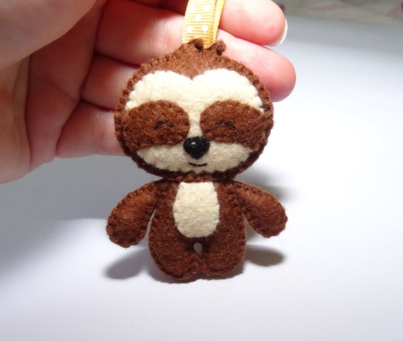 Fluffy sloth keyring best sale