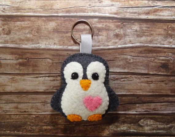 stuffed penguin keychain