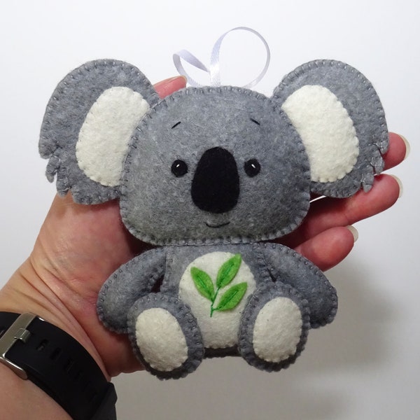 Koala ornament, Wool felt koala ornament, Koala bear, Felt koala, Nursery, Baby shower gifts, Birthday gift, Animal decoration