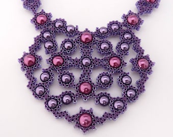 TUTORIAL - Bead Quilled Lace Necklace