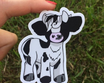 Dairy cow vinyl sticker farm animal gifts painting print cute decal