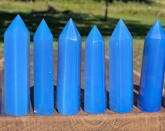 Blue Opalite Crystal Points/ Your Choice/ 4” High Quality Crystal Tower/ Luxury Home Decor/ Metaphysical Healing Tools