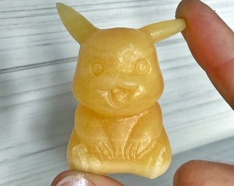 Pokémon Carving PIKACHU Yellow Aventurine Crystal/Natural Stone Carvings/Jiggly Puff/Squirtle/Charmander/Bulbasaur/Gengar/Healing Gifts