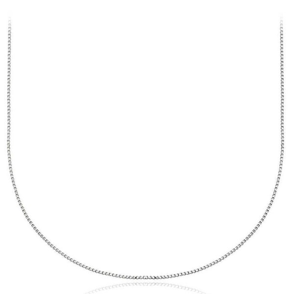 SOLID Sterling Silver Box Chain/Spring Ring or Magnetic Clasp/1mm Minimalist Strand/Dainty Gift Ideas/Simple Necklace/Birthday Present