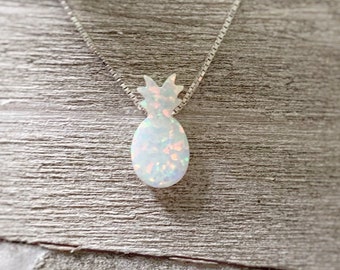 Pineapple Opal Necklace/Choose Sterling, Gold, or Rose Gold Fill/Gifts for Her/Infertility IVF Gifts/Tropical Jewellery/Magnetic Clasp