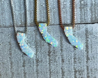 California Opal Necklace/14k Gold Fill Rose Gold Fill 925 Sterling Silver or Solid Gold/October Birthstone/Golden State Charm/Opal Pendant