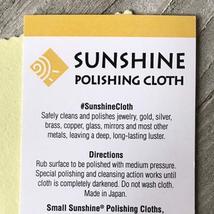 Sunshine Soft Polishing Cloth // Safely Cleans Silver, Copper, Brass, Gold,  Glass, Mirrors, Jewelry 