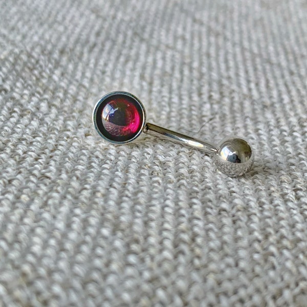 Garnet Belly Button Ring/316L Surgical Steel/Hypoallergenic/14 Gauge Body Jewelry/Gift for Her/January Birthday Present/Piercing