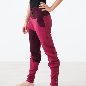 Pink Low-rise Pants with buttoned spats SIZE S imagem 2