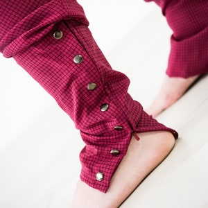 Pink Low-rise Pants with buttoned spats SIZE S imagem 5