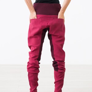 Pink Low-rise Pants with buttoned spats SIZE S imagem 6