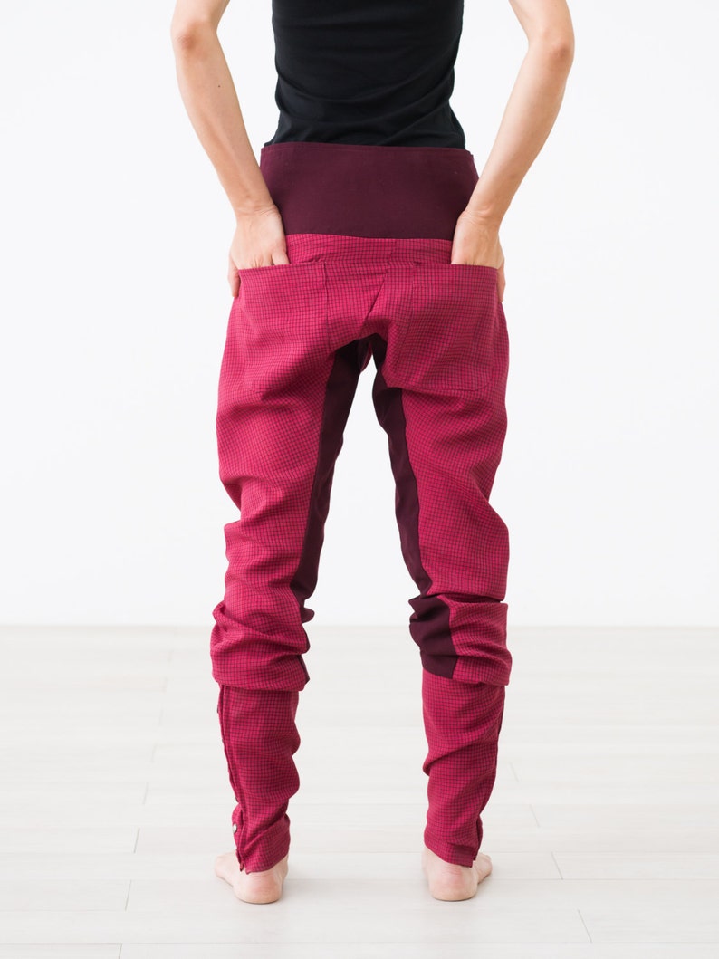 Pink Low-rise Pants with buttoned spats SIZE S imagem 6