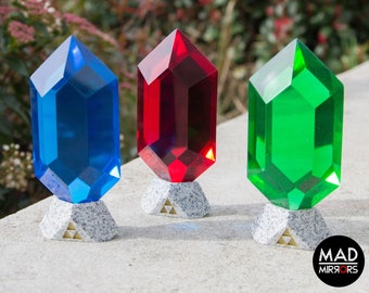 Set of 4 transparent rubies inspired by Zelda: Ocarina of Time