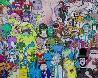 rick morty to download 50 characters of season 1 netflix cartoon anime wall decoration poster children bedroom decor - rick and morty fortnite