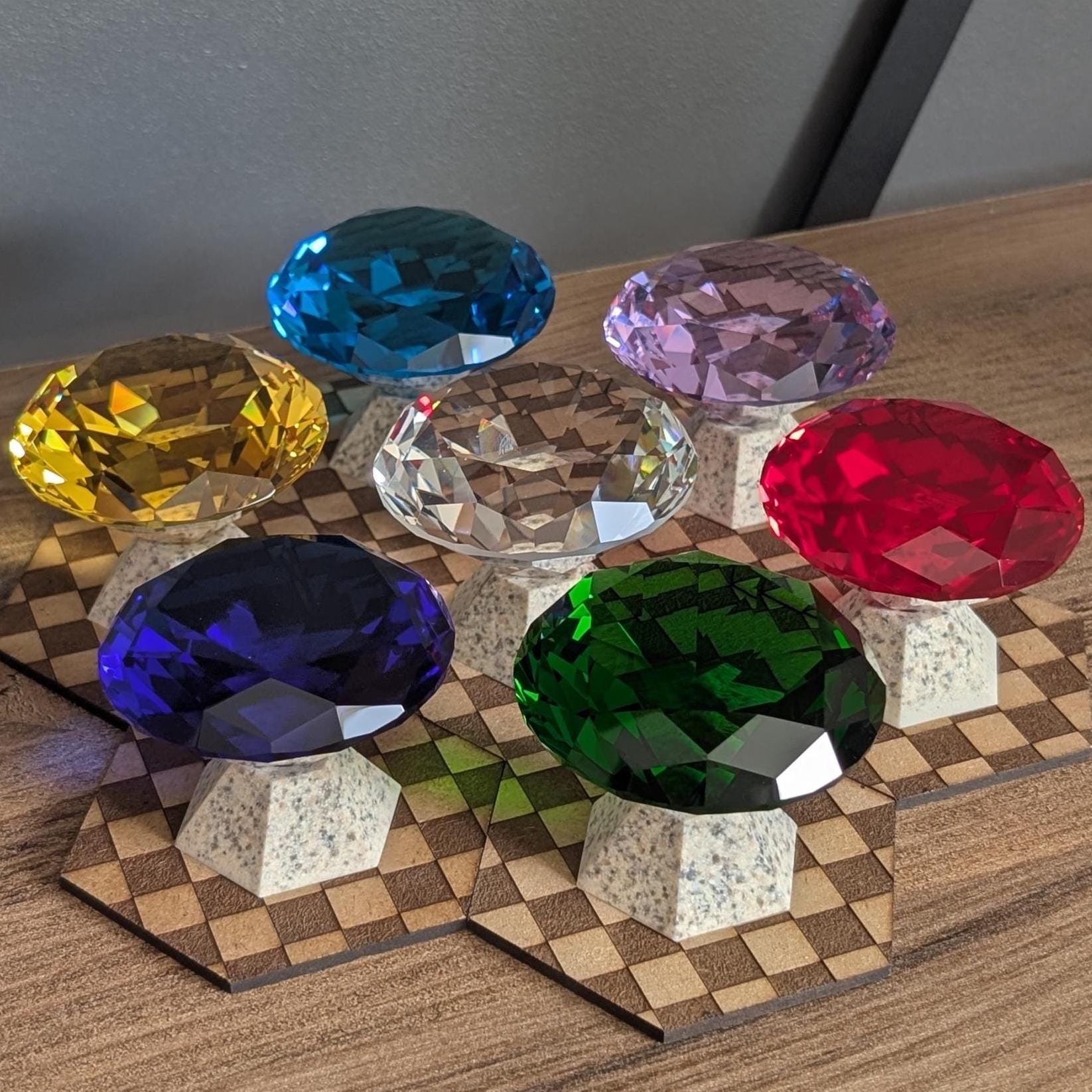 Sonic Chaos Emerald, a Glass Replica of the Sega Mega Drive