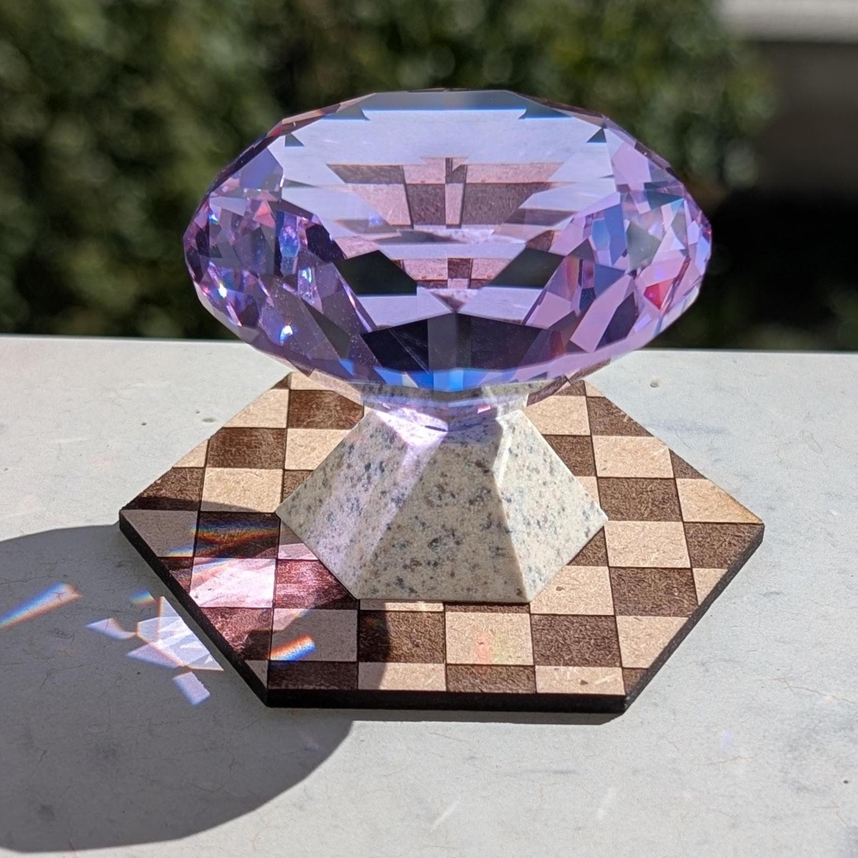 Sonic Chaos Emerald, a Glass Replica of the Sega Mega Drive