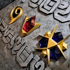 Piedras Antiguas de Zelda Ocarina of Time, tamaño real. 10% de descuento en este prestigioso set, ideal como regalo de coleccionista de primera calidad.