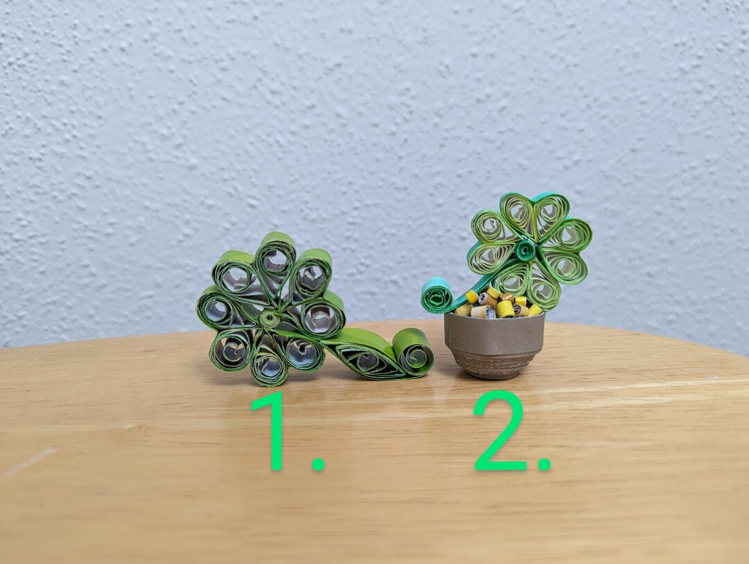 Quilling Four Leaf Clover Desk Plant Graduation Gift St. Etsy
