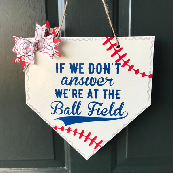 Hafhue Gartenflagge „If We Are Not Home Check The Ball Field“ – 30,5 X 45,7 Cm, Doppelseitig, Wasserdicht