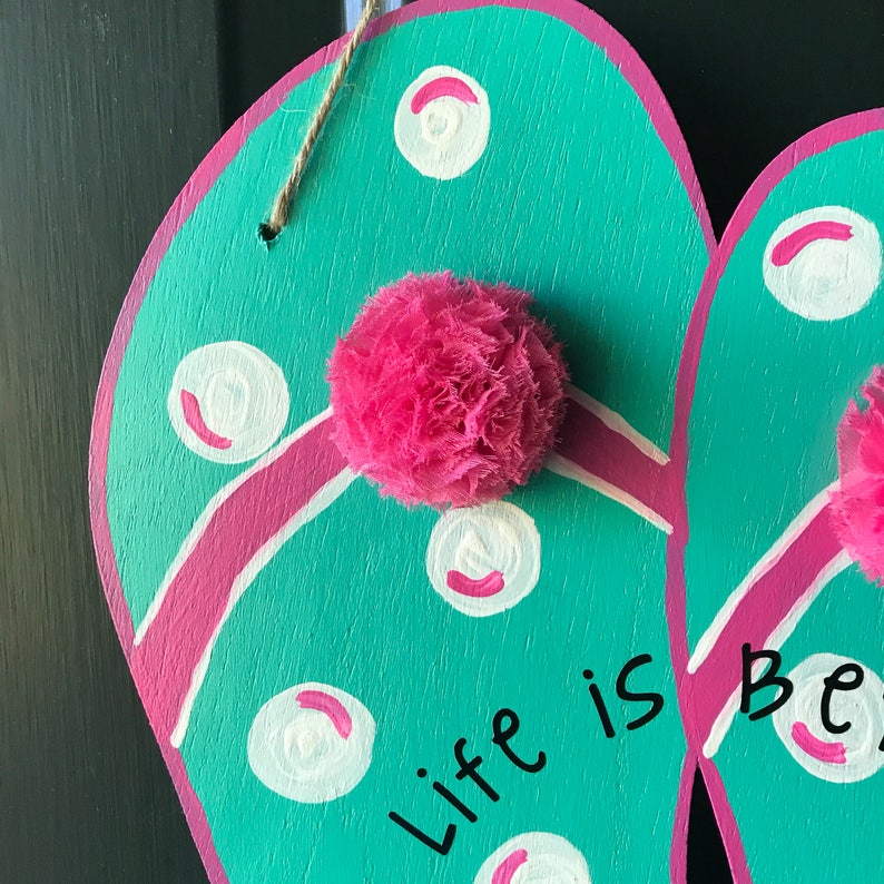 Flip flop door hanger great for a beach house summer door hanger