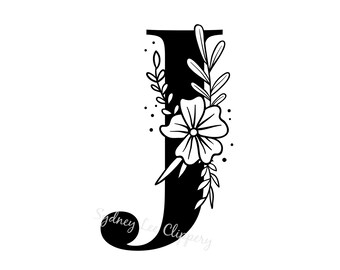 Download Svg Ai Png Jpg Pdf Floral Letter J Initial Clipart Drawing Monogram Vector Transparent Background High Quality 300 Dpi Instant Download Clip Art Art Collectibles Kromasol Com