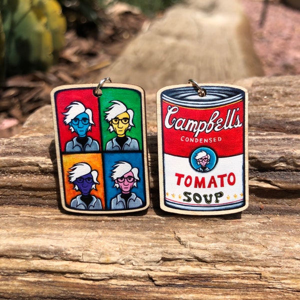Art Earrings - Andy Warhol Inspired Artist Earrings and Pop Art Jewelry for Art Teachers & Artists