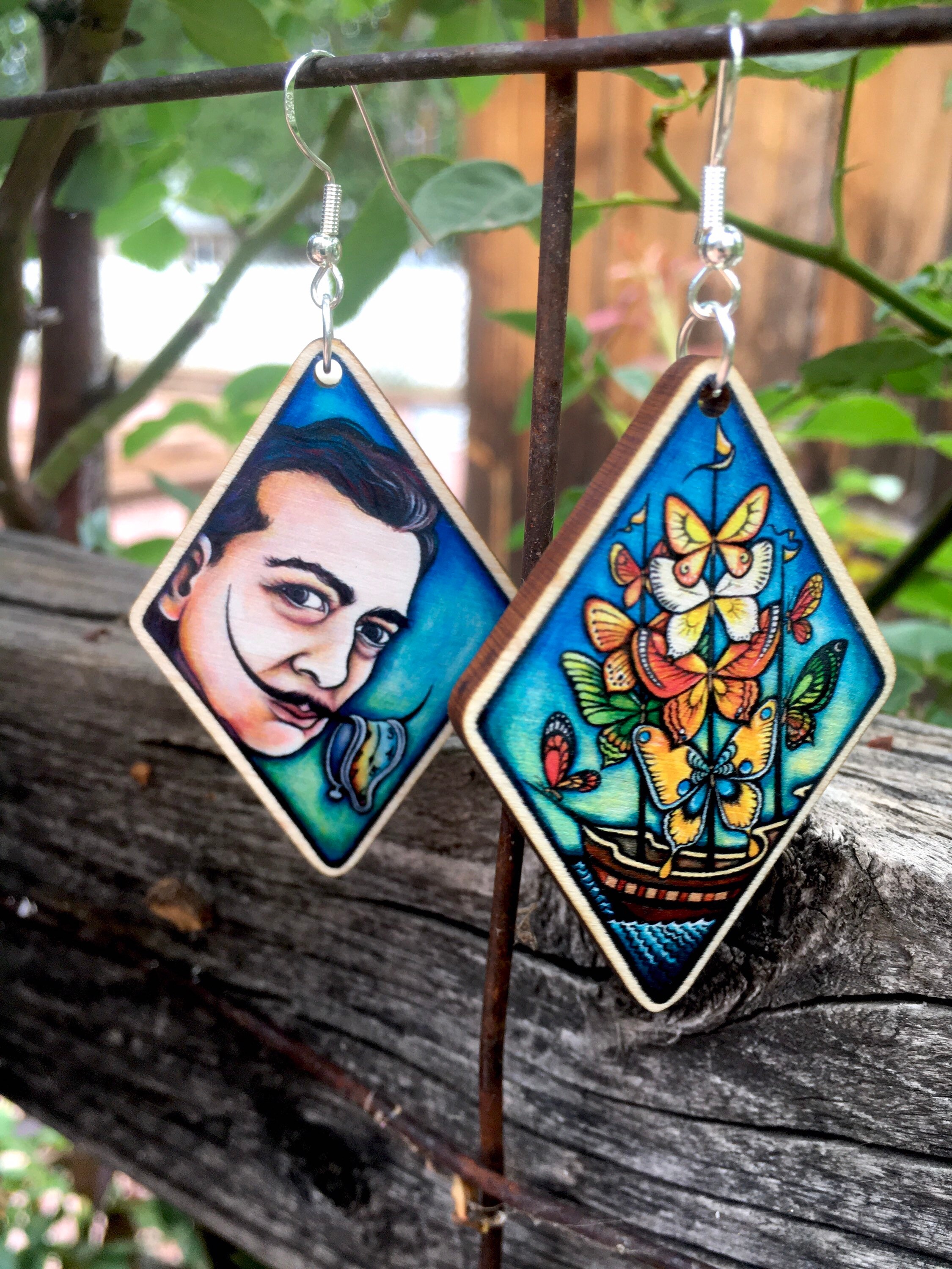 Artist Earrings- Salvador Dali Inspired Art Earrings, Art Jewelry & W…