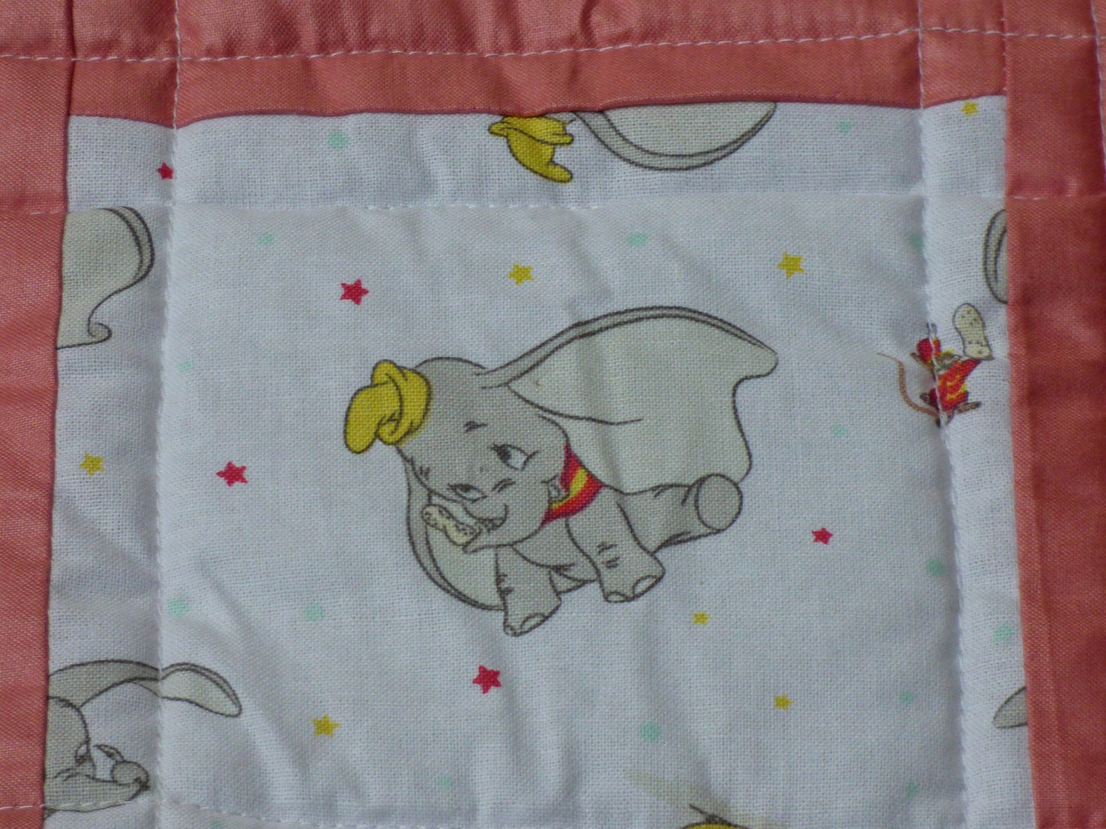 Dumbo Patchwork Quilt. Cot Bed Quilt/playmat. Dumbo in Centre Etsy