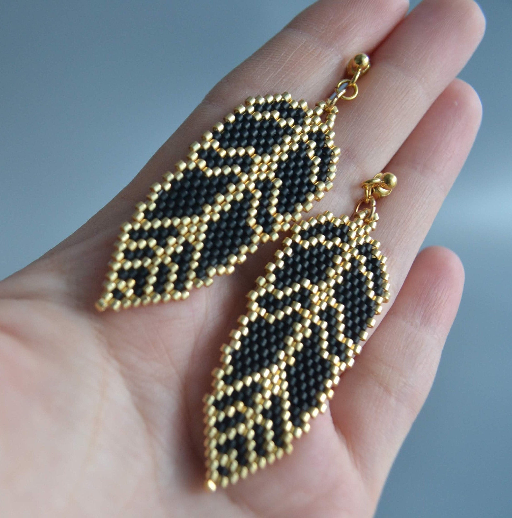 Beads earrings gold best sale